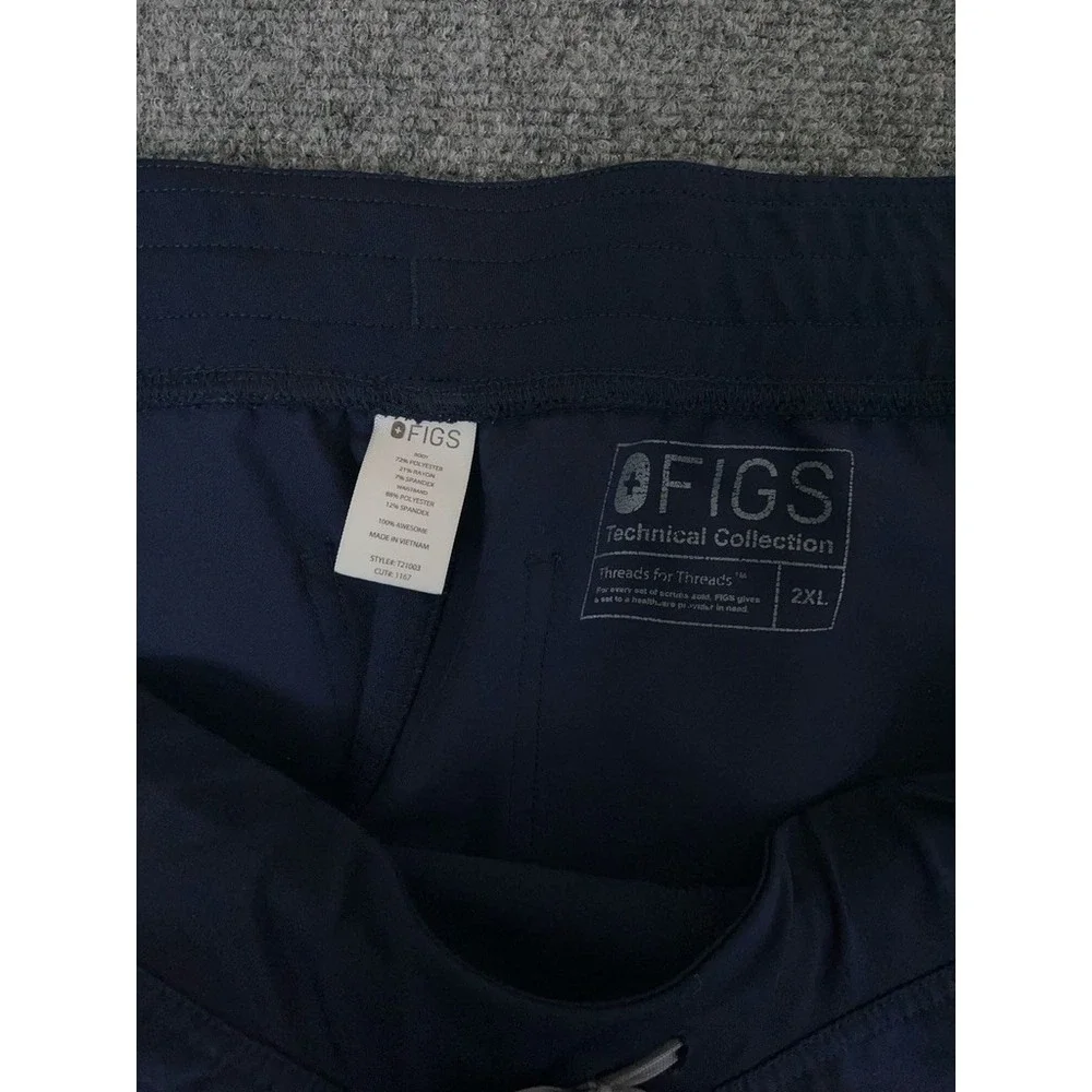 Figs Scrub Pants Mens‎ 2XL Navy Technical Collection Jogger Uniform Bottoms